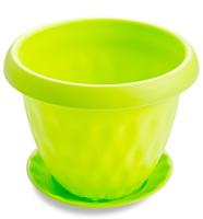 Кашпо Розетта 13л зеленый с под. С129 /4шт/Мартика