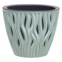 Кашпо Вдохновение 3л нефрит с вставкой КШ-0956/12шт/ПП