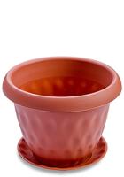 Кашпо Розетта 0,9л терракот с под. С125 /36шт/Мартика