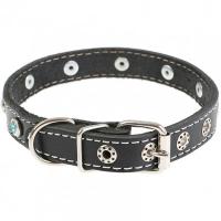 Ошейник кожа 30мм 1слойный с украшением Собака 60-62см/40892/Бим