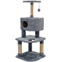 Когтеточка Комплекс БАНДЖИ угловой игр.мух.джут 55*55*130,5см дымчатый/8213/Дарэленд