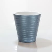 Кашпо Валенсия 2л антрацит с вставкой /12шт/ДТ