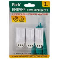 Крючки самоклеящиеся (3шт) ABS 2,5*4,5см 008079/144шт/Park