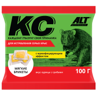 Мыши АЛТ "К-с" от серых крыс (тесто-брикет) курица с грибами 100гр 50шт