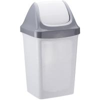 Контейнер д/мусора 50л СВИНГ мрамор М2464 /3шт/М-пласт