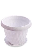 Кашпо Розетта 0,9л мрамор с под. С125 /36шт/Мартика