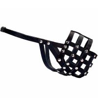 Намордник кожа №3 сетчатый щенок овчарка черный 050103черн/Дарэлл