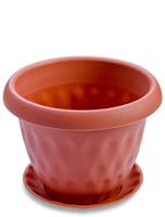 Кашпо Розетта 1,7л терракот с под. С126 /12шт/Мартика