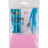 Штора д/ванной розовая 180*180см /005806/40шт/Рыжий Кот