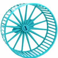 Игрушка д/грыз Колесо D90 Пластик сетка с подставки бирюзовое/3092/Дарэлл