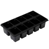 Кассета д/рассады на 10 ячейки 32*14,9 черный /50шт/РС