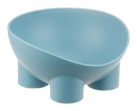 Миска одинарная пластик СЛОН д/кошек и собак 300мл серо-голубой /М1809/М-пластика