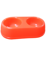 Миска двойная пластик д/кошек 01/72шт/Бриллиант