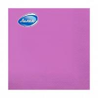 Салфетки бумажные 2 слоя Лилия 33*33см розовый 20л /15шт/0766