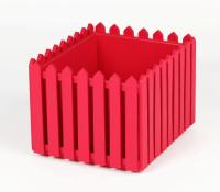 Кашпо Лардо квадратное ярко-красный 420*362*305мм /3шт/ЭП