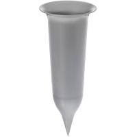 Вазон д/срезки 10*26см серебро с колышком/100шт/ЭД