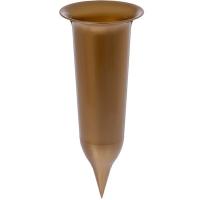 Вазон д/срезки 10*26см золото с колышком/100шт/ЭД