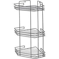 Полка д/ванной подвесная 3-х ярусная угловая 20,5*20,5*52см графит 310870 /8шт/Рыжий Кот