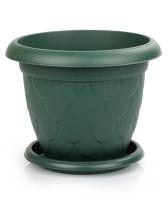 Кашпо Капля 25л зеленый с под. /9шт /ЭД