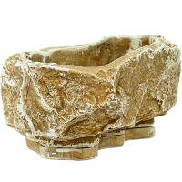 АЦ Кашпо Камень Памир 24*18*12см темно-песчан КМ06-2/492152