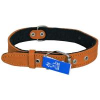Ошейник кожа 30мм с пластиной на фетре Н/У 60-65см/41394/Бим