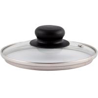 Крышка стеклянная D14см с ручкой метал.обод паровыпуск низ. 987020 /48шт/Mallony