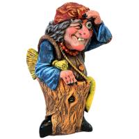 Баба Яга с веником Ф009 54см