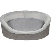 Лежанка ЛОФТ ЧИЛЛ рогожка мех L 53*43*16см ЛФ-7 серый