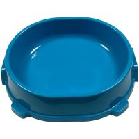 Миска пластик д/кошек 0,22л нескользящая голубая/FG17903/Гризли
