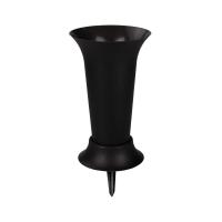 Вазон д/срезки 190*410мм с колышком черный 3л М5143 /12шт/ Альтерн