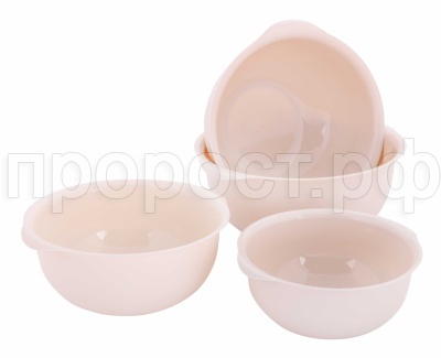 Набор Чаш Классик (4шт) бежевый (2л 3л 4л 5л) М7684 /3шт/ Альтерн