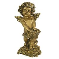 Фигура Ангел хранящий любовь золото L11.5W10.5H22.5см 713177/A033