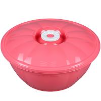 Таз 4,5л с крышкой розовый 03100 /30шт/Арз