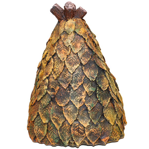 Фигура Грибной эльф в шалаше цветной 23см Ф350ц