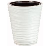 Кашпо ДЮНА D340*Н385 9/19,5л белый с вставкой М3401 /1шт/М-пласт