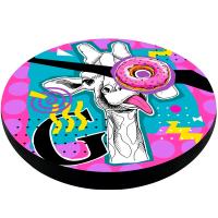 Лежанка матрас круглый M 47*47*6см ЛД-122 Жираф с бубликом