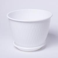 Кашпо Корсика D19 2,4л белый с под. 5PL0295 /20шт/ТП