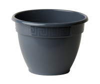 Цветочный горшок Антик 2,6л антрацит с поддоном