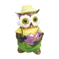 Фигура Филин в шляпке с лейкой L10W9,5H15  713908/F765 