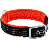 Ошейник нейлон 20мм с мягкой подкладкой 27-35см оранжевый/41120001-03/Каскад