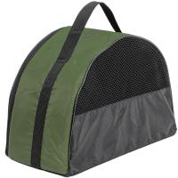 Сумка переноска ЧИП Полукруглая №1 нейлон с сетчатым окном 38*18*25см зеленая/9046зел/Дарэлл