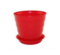 Кашпо Лаура 0,7л красный с под. 11,5*10см ЛР11-16 /16шт/128шт/ЛГ