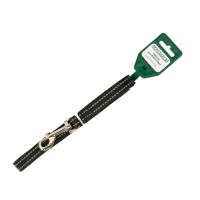 Поводок капрон 15мм*2м черный со светоотражающими полосами DONBARON