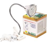 Фитосветильник Фотосинтез-7 гибкая ножка+прищепка (4красных,3синих) Е27 1шт