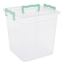 Контейнер д/хранения 12л квадрат. с ручками М5240 /8шт/Альтерн