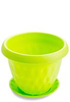 Кашпо Розетта 0,9л зеленый с под. С125 /36шт/Мартика