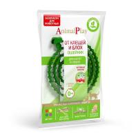 Ошейник Энимал Плей БИО для кошек и котят против блох и против клещей зеленый 38см