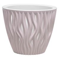 Кашпо Вдохновение 7,5л бежевый с розовой вставкой КШ-8750