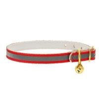 Ошейник синтетик 10мм светоотражающий с бубенчиком красный 30см/00210119-02/Каскад