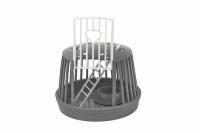 Переноска д/мелких животных пластик (комплект) серый/3564/